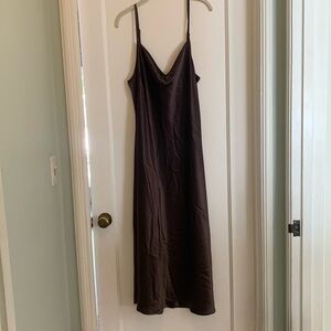 princess polly baby blue dress Devlyn Halter Maxi Dress in Chocolate Brown – Significant Other main image 0